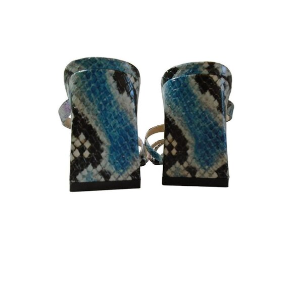 Jessica Simpson Willmena Purple Blue Faux Animal Print Sandal Block Heel - 6.5 - Picture 3 of 9